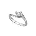 thumbnail image 1 of D-F VS 6.00MM Moissanite Engagement Ring (0.68 ct Moissanite Weight, 0.75 ct dew) 4 Prongs Twist 14K Gold, 1 of 3