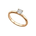 thumbnail image 1 of D-F VS 6.50MM Moissanite Engagement Ring (0.88 ct Moissanite Weight, 1.00 ct dew) Plain Classic 14K Gold, 1 of 3