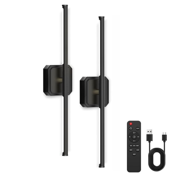 D.FAMILY 10000mAh 5W Rechargeable Wall Light, Dual Color LED Wall Sconce for Bedroom & Stairs