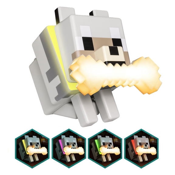 D.FAMILY Pixel World Dog Night light - Collectible Model Decor with Touch Control Light for Gaming Room