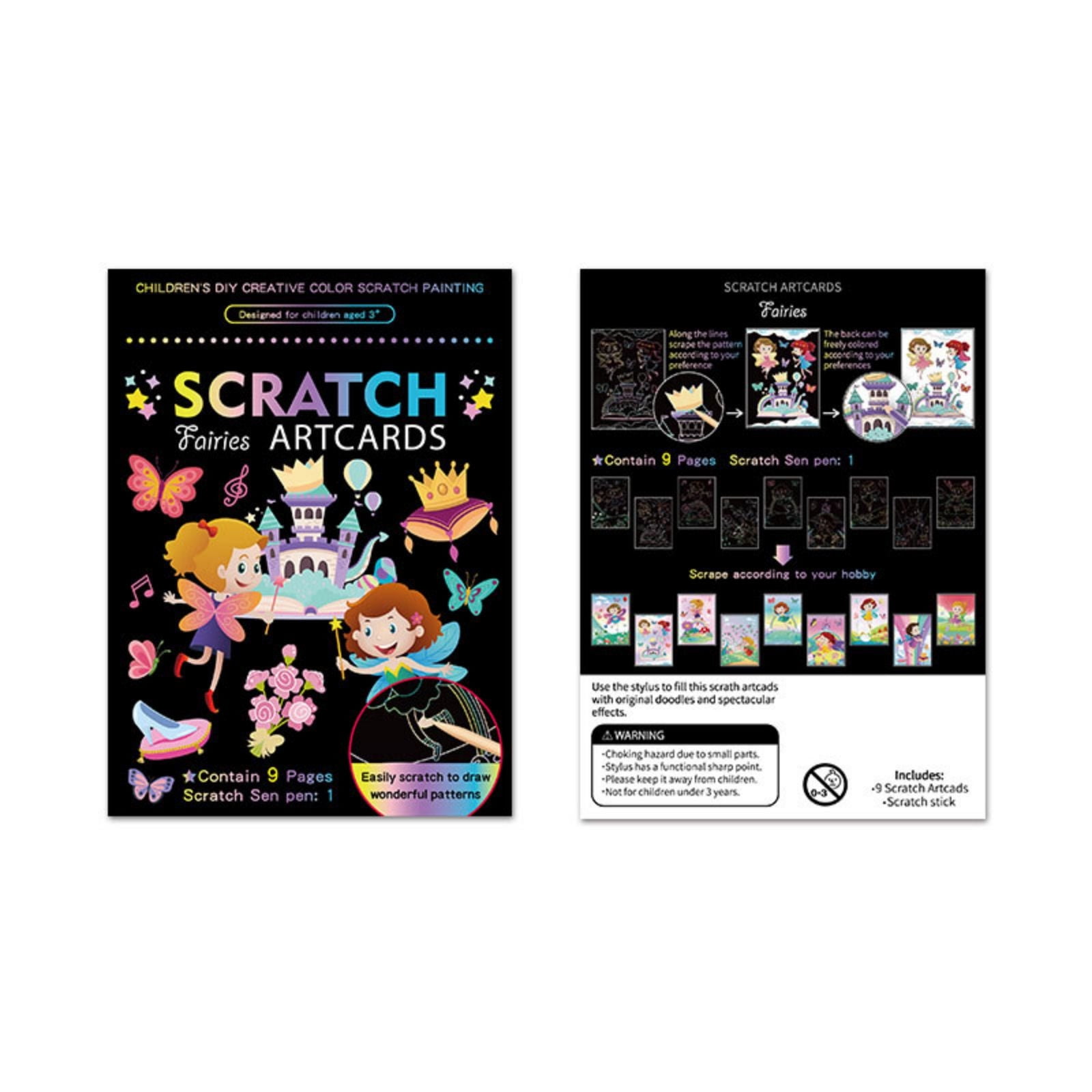 How Draw Flash D Fairy Series Scratch Paper Art Book Toy Colorful Drawing Kit Pen Fun ...
