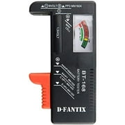 D-FantiX Battery Tester, Universal Battery Checker for AAA AA C D 9V 1.5V Button Cell Household Batteries Model BT-168