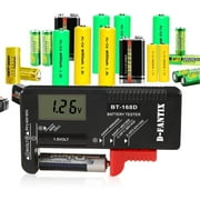 D-FantiX Digital Battery Tester for AAA AA C D 9V 1.5V, Household Battery Checker Tester for Small Batteries Button Cell (Model: BT-168D)