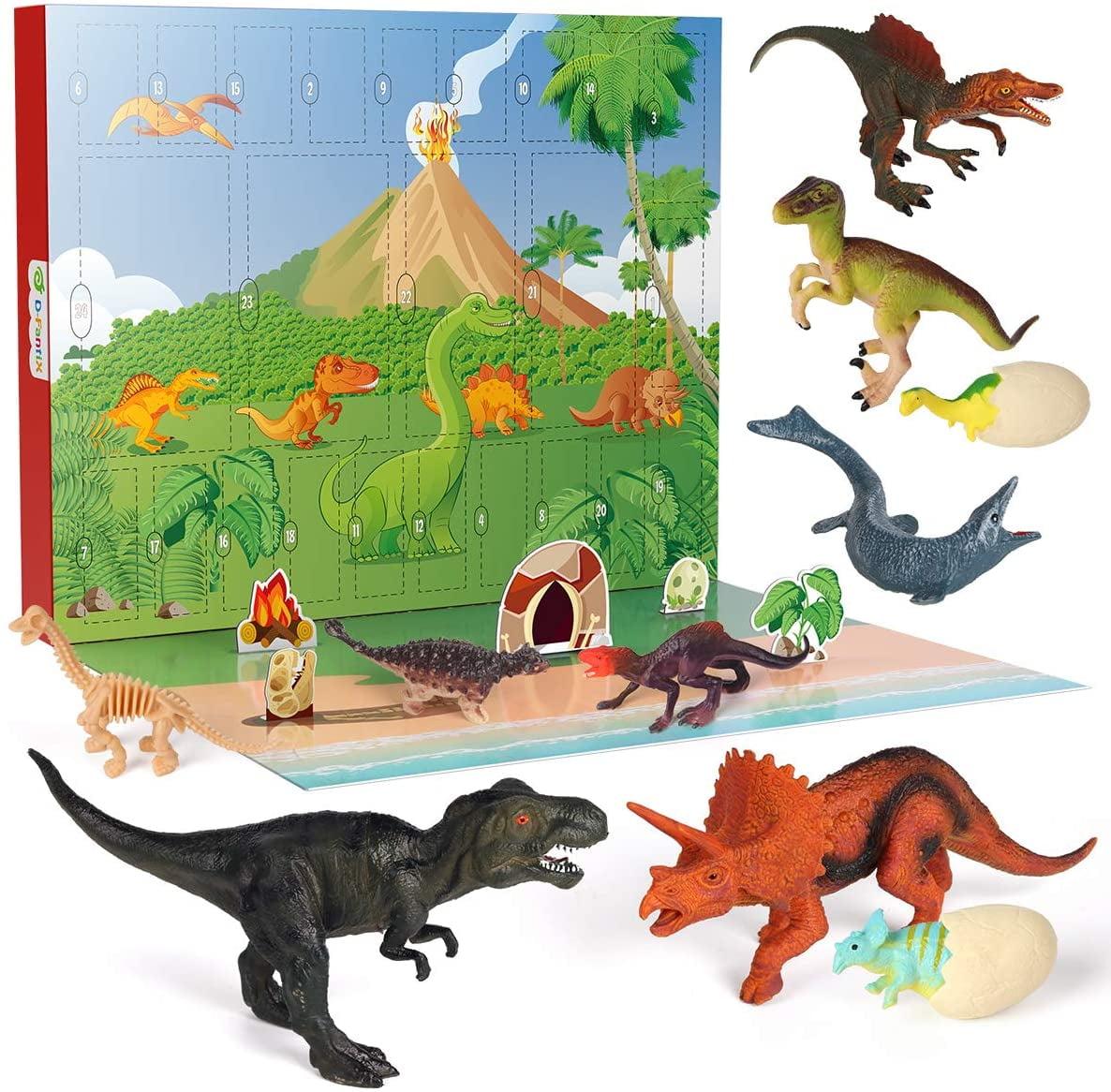 D-FantiX Dinosaur Advent Calendar 2023 for Kids, 24 Days Countdown to  Christmas Advent Calendars Dino Toy Xmas Gift for Boys Girls 3 4 5 6 Years  Old 