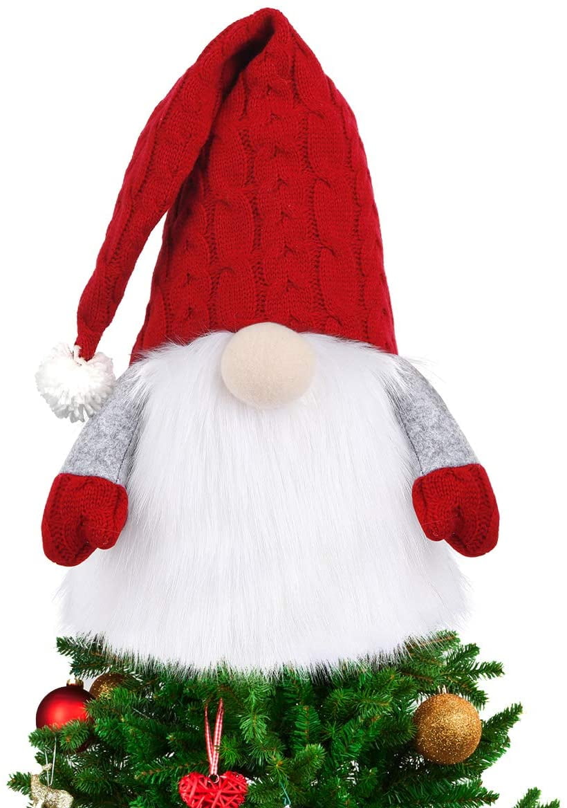 DFantiX Gnome Christmas Tree Topper, 27.5 Inch Large Swedish Tomte