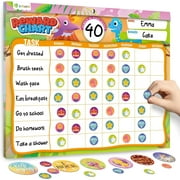 D-FantiX Reward Chart for Kids - Pad with 27 Chore Charts, Magnetic Behavior Chart for Kids at Home, Sticker Chart to Motivate Responsibility and Good Habits, 2328 Incentive Stickers