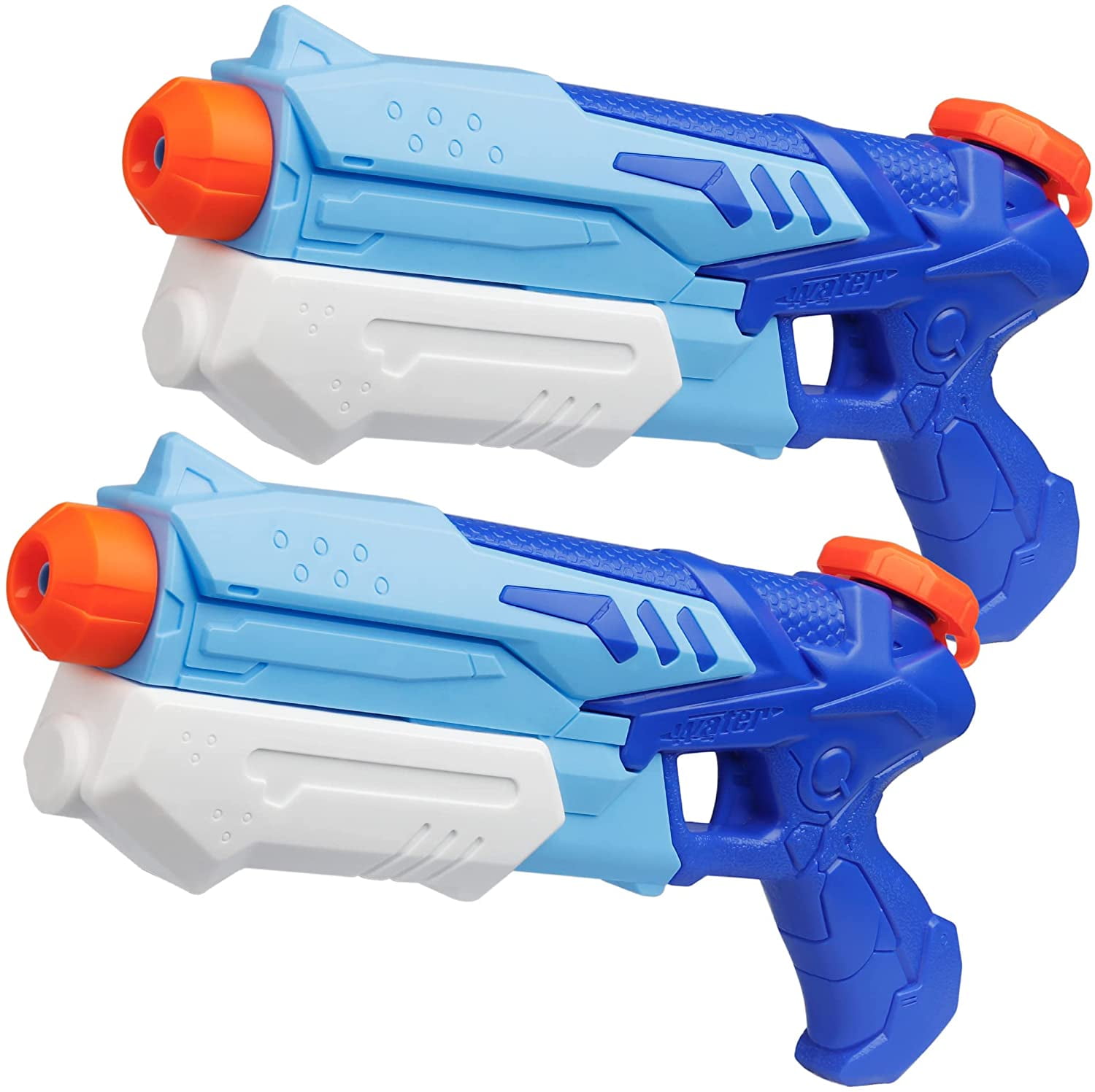 D-FantiX Water Guns for Kids Adults, 2 Pack 300CC Super Squirt Guns Water Soaker Blaster Long Shooting Range High Capacity Summer Swimming Pool Beach Party Favors Water Fighting Play Ideal Gift Toys