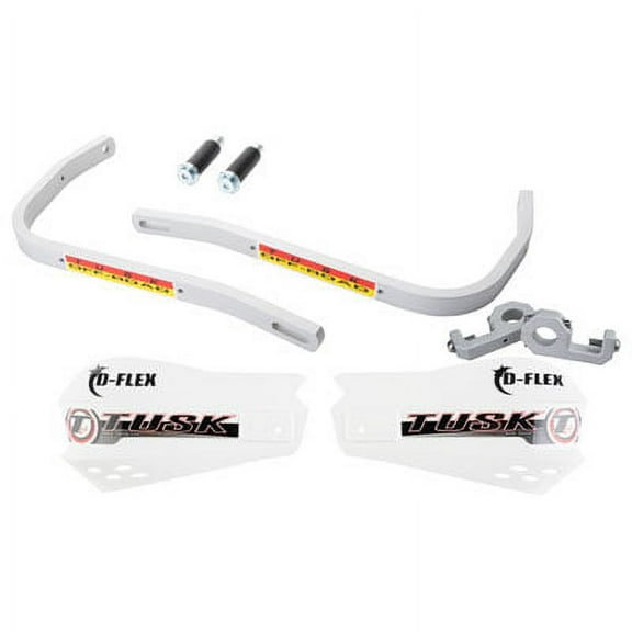 D-Flex Handguards with MX Shields White 1 1/8" Bar Mounts