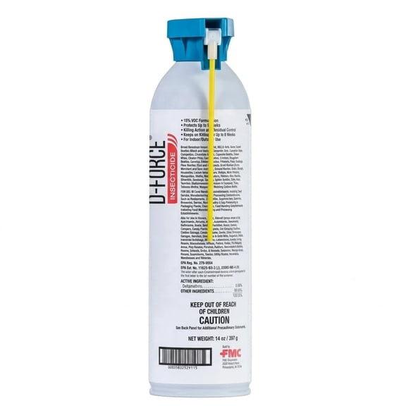 D-Force Insecticide Aerosol Spray 14 oz | Deltamethrin Residual Control for Ants, Roaches, and Spiders and Other Crawling Insects | Crack and Crevice Insecticide