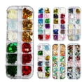 thumbnail image 1 of D-GROEE 1 Box Snowflake Nail Art Glitter Sequins 12 Colors 3D Holographic Snowflake Nail Decals Flakes for Nails Manicure Paillettes Ultrathin Glitters Nail Art Supplies for Women Nail Art Decoration, 1 of 8