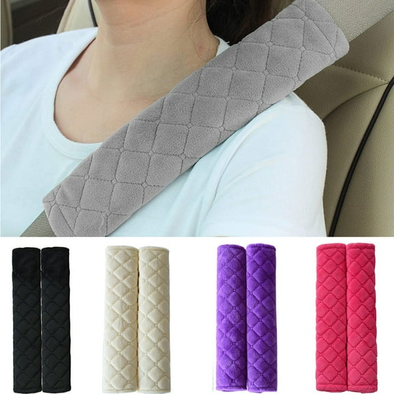 D-GROEE 1 Pair Car Seat Belt Cushions Thicken Shoulder Pad Soft for All Car Owners for a More Comfortable Driving