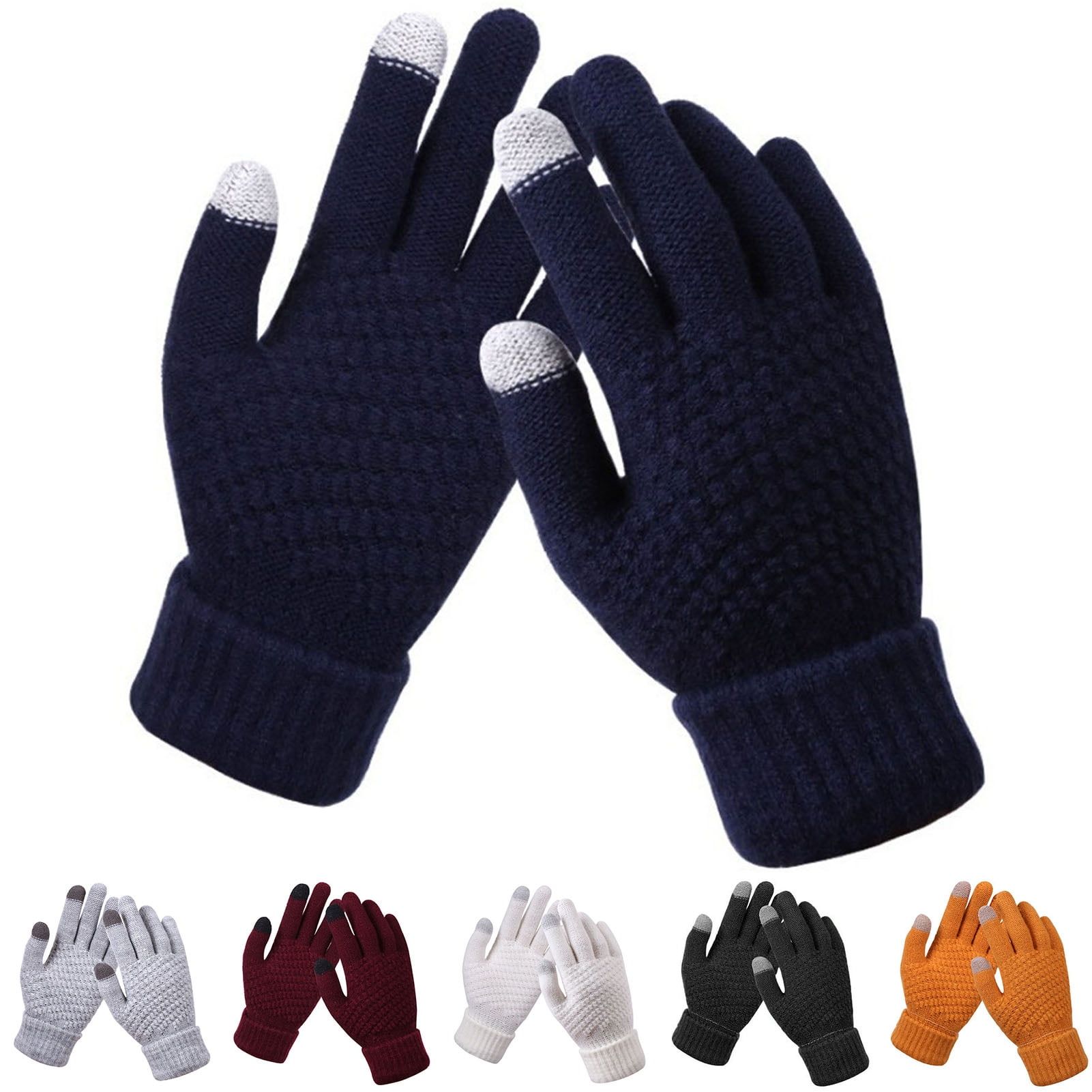DGROEE 1 Pair Lightweight Running Gloves Warm Gloves Mittens Knitted