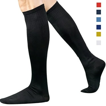 D-GROEE 1 Pair Solid Color Socks Knee High Basketball Socks Men Long Sweat Absorbent Soccer Hockey Baseball Athletic Hose