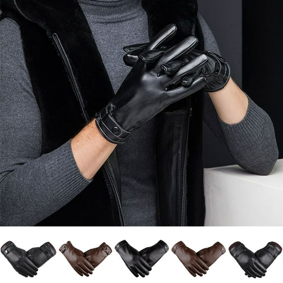 D-GROEE 1 Pair Winter Touchscreen Gloves for Men Cold Weather Warm Lightweight Anti-Slip Running Glove for Cycling