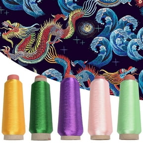 D-GROEE 1 Roll 3000 Yards Polyester Embroidery Machine Thread with Metallic Luster for Professional Embroiderer and Beginner