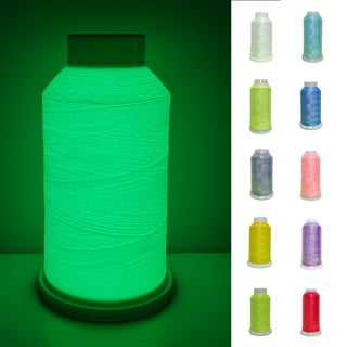 Glow in The Dark Embroidery Thread Sewing Thread Colorful 30wt Long Glow Duration for Hand Embroidery, Sewing, Quilting for Music Festivals, Raves