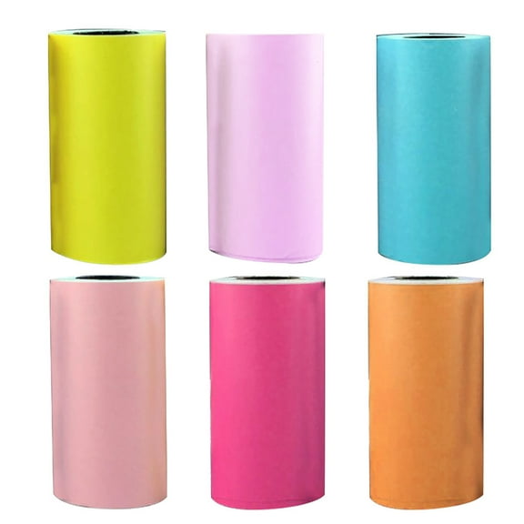 D-GROEE 1 Roll Thermal Printer Paper Colorful Mini Printing Paper Roll and Self-Adhesive Printable Sticker