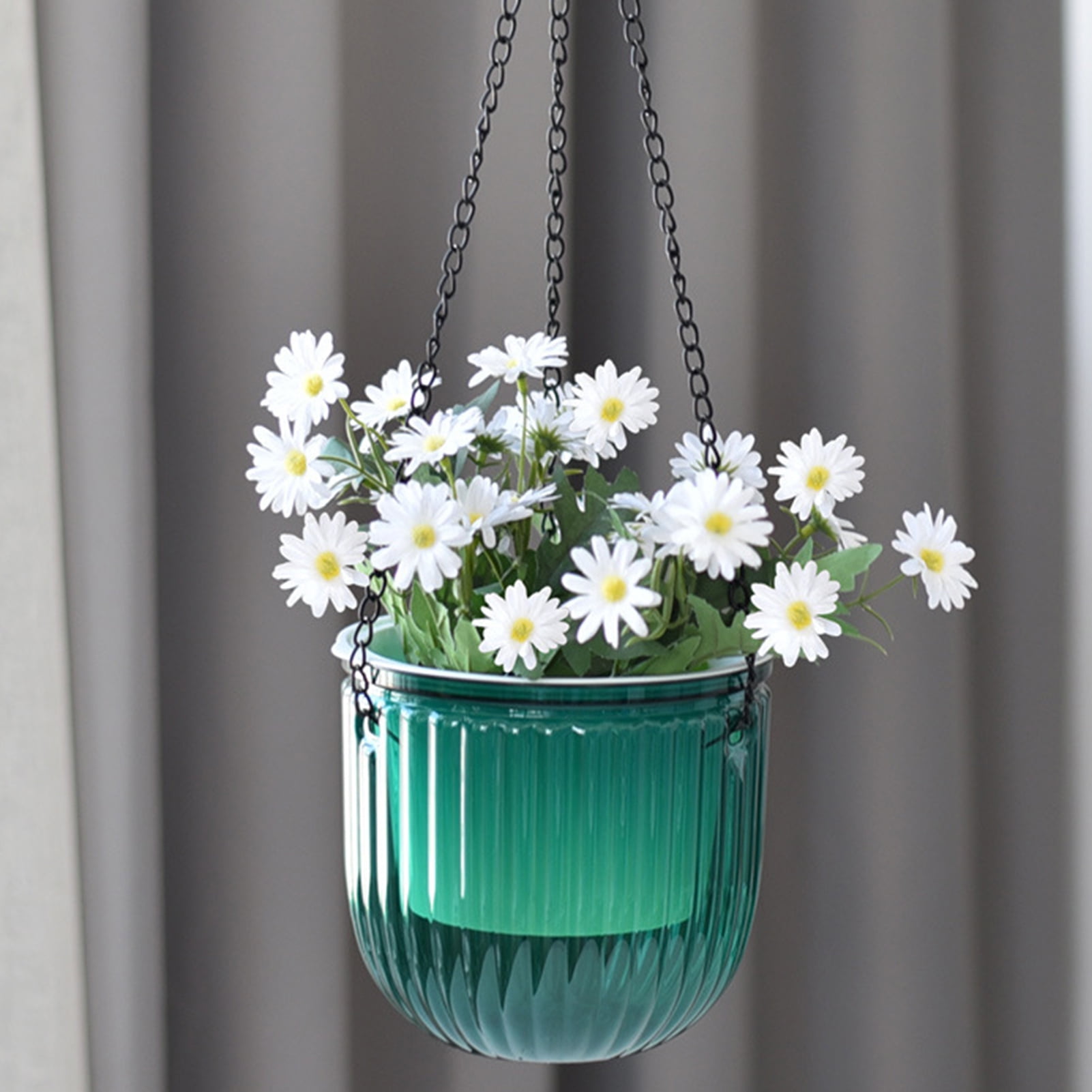 D-GROEE 1 Set Hanging Planters for Indoor Outdoor Plants, Plastic Hanging Flower Pot Basket for Home Garden
