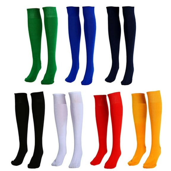 D-GROEE 2 Pairs Knee High Solid Color Soccer Socks Unisex Sports Tube Socks Team Socks for Soccer, Basketball and Everyday Wear