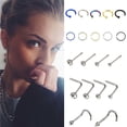 thumbnail image 1 of D-GROEE 22Pcs/Set Nose Rings Hoop Stainless Steel Nose Rings Studs Bone Mix Shape Nose Stud Screw Tragus Cartilage Helix Earrings Hoop Nose Rings Piercing Jewelry for Women, 1 of 7