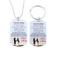 thumbnail image 1 of D-GROEE 2PCS To My Son I Love You Letter Dog Tag Guard Necklace&Keychain Chain Gift, 1 of 6