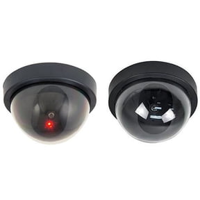 Qinlorgo MR-02Y Nep Bewakingscamera – Dummy Koepelcamera Met Knipperend Rood Led-lampje, Waterdicht, Voor Binnen En Buiten, Werkt Op 2x AA 2 miniatura