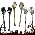 thumbnail image 1 of D-GROEE 2Pcs Realistic Looking Skeleton Arm Stakes Plastic Skeleton Hands for Halloween Props Decorations, 1 of 7