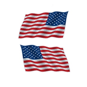 D-GROEE 2Pcs Reflective American Flag Sticker - 7x4 Inches - American Flag Decal - American Flag Stickers Decals for Car Bumper Truck Window