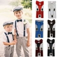 thumbnail image 1 of D-GROEE 2Pcs/Set Child Kids Solid Color Suspenders for Boys and Girls Elastic Classic Accessory Sets, 1 of 5