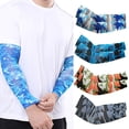 thumbnail image 1 of D-GROEE 2Pcs UV Protection Cooling Arm Sleeves Elastic Anti-Slip Polyester Arm Cover for Men, 1 of 7
