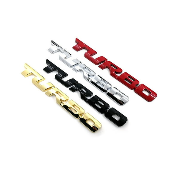 D-GROEE 3D Turbo Alloy Emblem Side Fender Trunk Emblem Vehicle Car Motorcycle Badge Decals