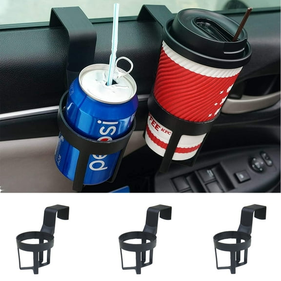 D-GROEE 3PACK Black Auto Car Vehicle Drink Cup Coffee Holders Can Bottle Container Hook for Window Mount