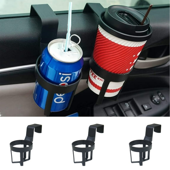 D-GROEE 3PACK Black Auto Car Vehicle Drink Cup Coffee Holders Can Bottle Container Hook for Window Mount