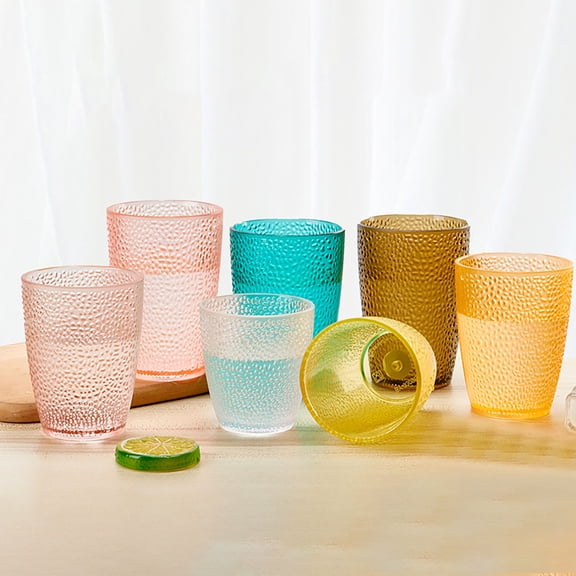 D-GROEE 3PCS Drinking Cup Acrylic Cups Picnic Water Glasses Heat Resistant Juice Drinkware for Camping Restaurant Beach