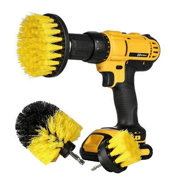 D-GROEE 3Pcs/1Pc Drill Brush Power Scrubber Cleaning Brush Extended Long Attachment All Purpose Drill Scrub Brushes Kit for Grout, Floor, Tub, Shower, Tile, Bathroom and Kitchen Surface