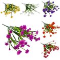 thumbnail image 1 of D-GROEE 4 Bunch Artificial Flowers Fake Aquatic Plants Bouquet 7 Head Fake Plants Wedding Bridle Bouquet Outdoor Home Office Decor, 1 of 6