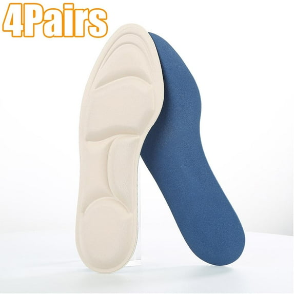 D-GROEE 4 Pairs Plantar Fasciitis Feet Insoles Arch Supports Orthotics Inserts Orthotic Arch Support, Relieve Foot Pain