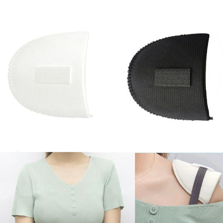 2 Pairs Women Underwear Shoulder Pads Adhesive Silicone Shoulder