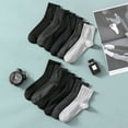 thumbnail image 1 of D-GROEE 5 Pairs Spring Summer Men Socks High Elasticity Anti-friction Sweat-absorbent Socks for Sports, 1 of 1