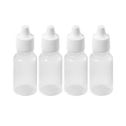 D-GROEE 5Pcs 100ml Clear Empty Refillable Plastic Squeezable Eye Drop Dropper Bottle Liquid Medicine Container مع غطاء لولبي زجاجات زيت أساسية