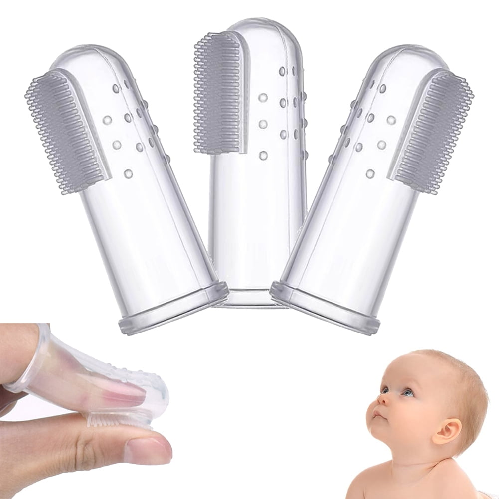 D-GROEE 6Pcs Baby Silicone Finger Toothbrush | Easy Oral Hygiene for Kids, Toddlers, Babies and Pets | Soft, Massaging Bristles
