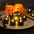 thumbnail image 1 of D-GROEE 6Pcs LED Candles, Realistic Tea Lights, Mini LED Tea Lights, Flickering Bright Tealights, Battery Operated, Flameless Candles, Black Base, Batteries Included, 1 of 8