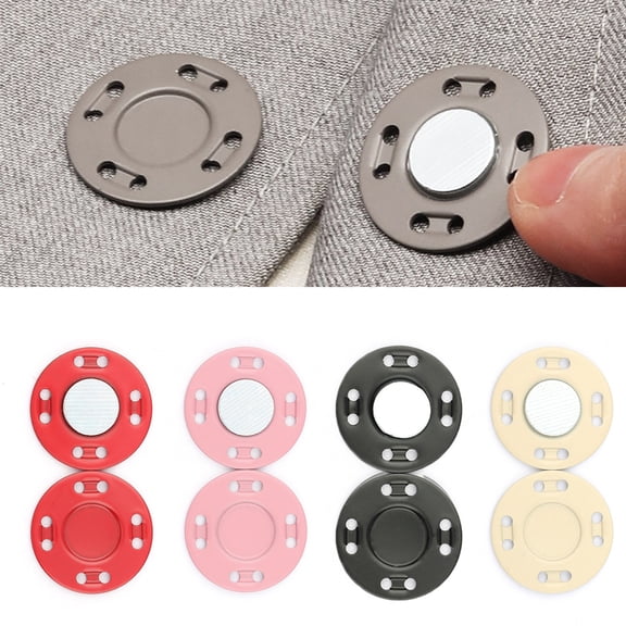 D-GROEE 8 Pairs Invisible 8-holes Design Sew-on Snap Buttons Metal Snaps Fasteners Press Studs Buttons for Sewing