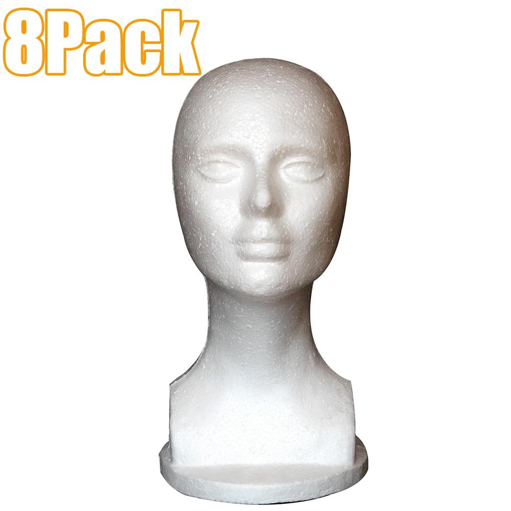 D-GROEE 8Pack Foam Wig Head - Female Foam Mannequin Wig Stand and Holder for Style, Model And Display Hair, Jewelry, Hats and Hairpieces, Mask