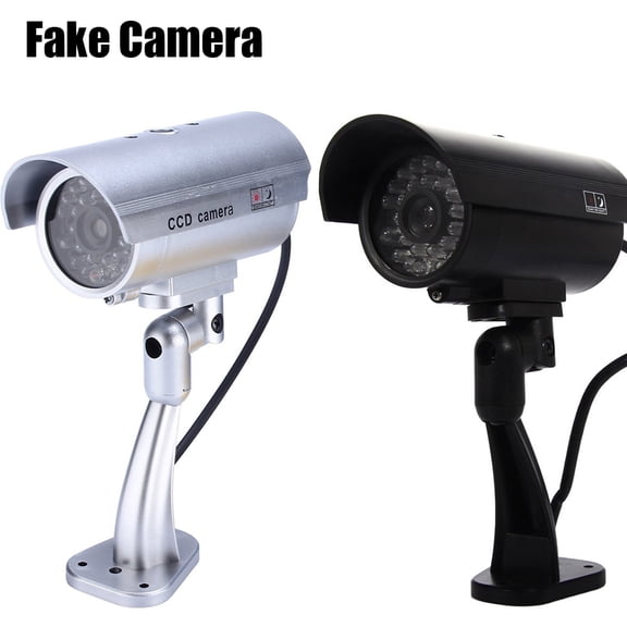 D-GROEE Angle Adjustable Wireless Dummy Fake Security Camera for Home and Businesses Security Indoor/Outdoor