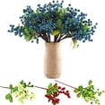thumbnail image 1 of D-GROEE Artificial Berries, 4 Pcs Simulation Flowers Lifelike Blueberry with Stems Fake Fruit Blueberries for Wedding DIY Bridal Bouquet Home Kitchen Party Decoration, 1 of 7
