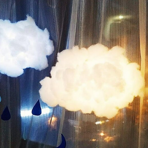 D-GROEE Artificial Cloud Props Creative Floating Cotton 3D Cloud Shape DIY Decorative Hanging Ornament Decoration Supplies for Christmas Art Stage Wedding Party Stage Show Decor