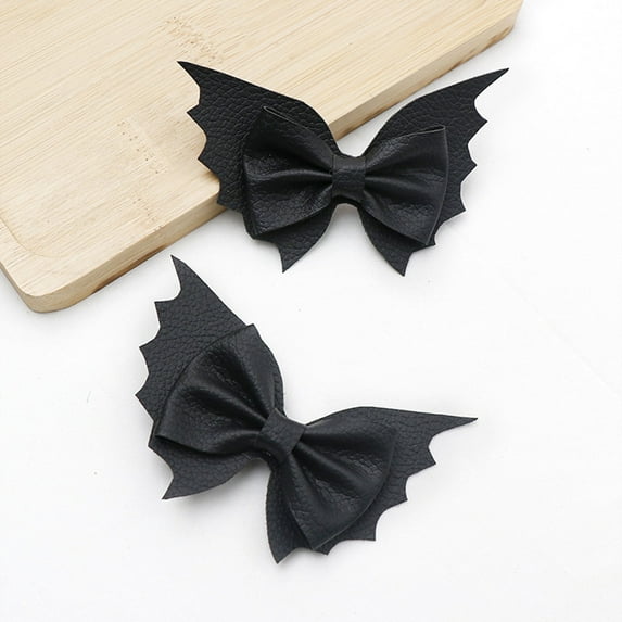 D-GROEE Bat Hair Bow Clips for Teen Girls Women 4pcs Halloween Decorations Cosplay Costume Hair Accessories 4inch