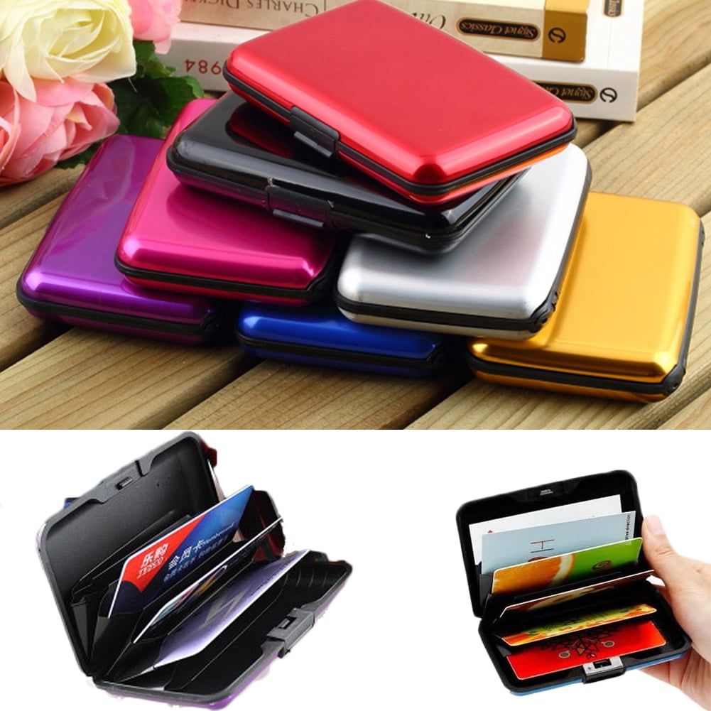 12 Card Slots Credit Card Holder RFID Protector Leather Accordion Card Case  Small Wallet-Blue - Walmart.com