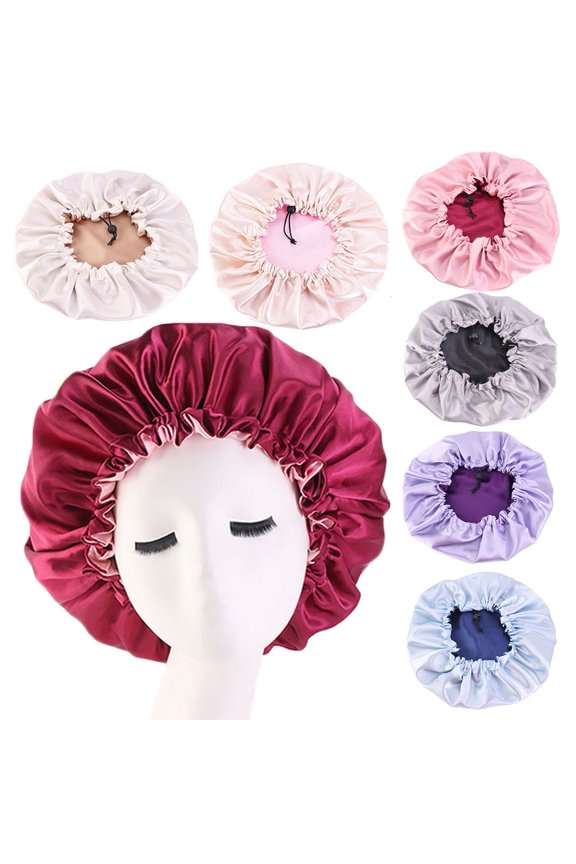 Bonnet Polyester Bonnets for Sleeping Hair Bonnets for Women Ruffle Edge Hair Bonnet for Massage